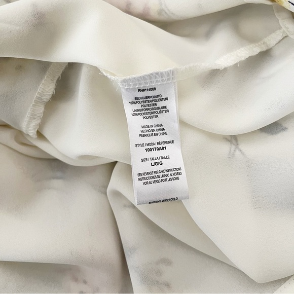 Ten Sixty Sherman Wrap Maxi Skirt Women's Size L Ivory Floral Side Tie Lined - Picture 5 of 9